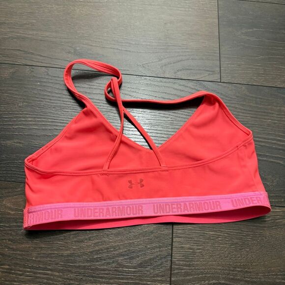 Under Armour Women’s Medium Coral Sports Bra - Picture 2 of 3